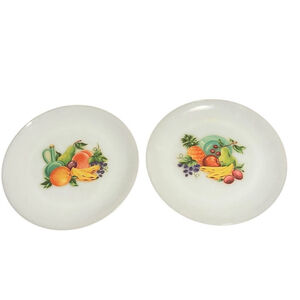 Federal Glass Fruits De France Dinner Plates Set Of Two